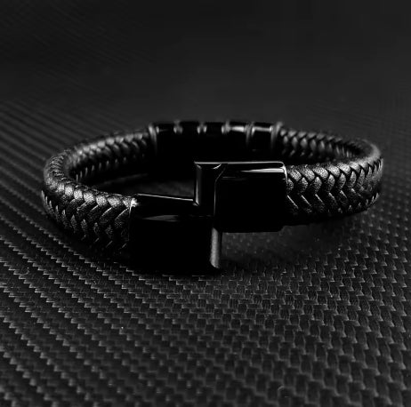 "Best Dad" Leather Style Bracelet Set