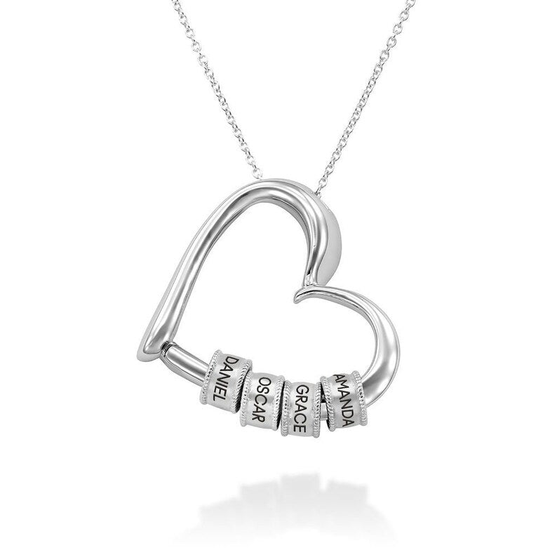 "Linked by Love" Necklace with Engraved Beads